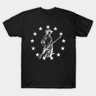 Concord Minuteman Drawing, White T-Shirt